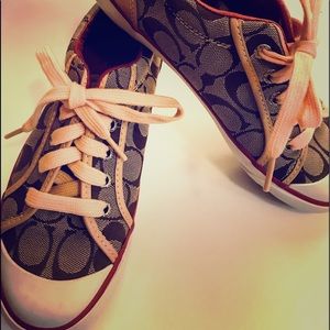 NIB - Coach Barrett sneakers. Sz 6 Khaki/natural